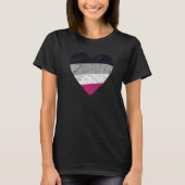 Asexual Heart with Ace Flag Asexuality Pride Mont T-Shirt (Vorderseite)