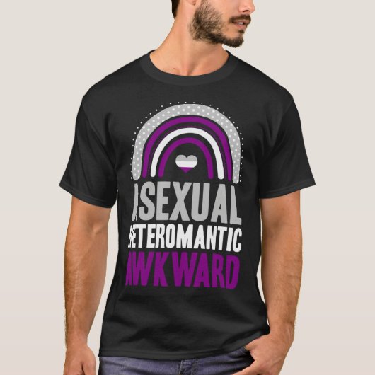Asexual Heteroromantic Awkward Asexual Pride Bohem T-Shirt (Vorderseite)