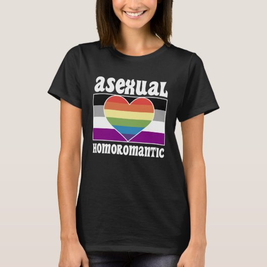 Asexual Homoromantic Pride Flag Cute  Ace Aestheti T-Shirt (Vorderseite)