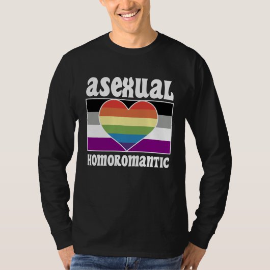 Asexual Homoromantic Pride Flag Cute  Ace Aestheti T-Shirt (Vorderseite)