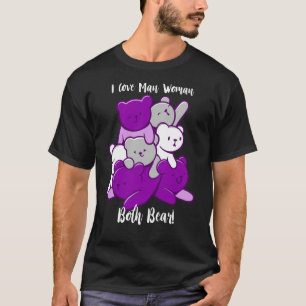 Asexual I Liebe Man Frauen beide Bären Asexualität T-Shirt