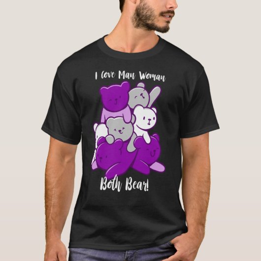 Asexual I Liebe Man Frauen beide Bären Asexualität T-Shirt (Vorderseite)