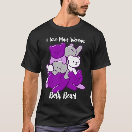 Asexual I Liebe Man Frauen beide Bären Asexualität T-Shirt (Vorderseite)