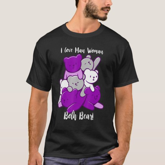 Asexual I Liebe Man Frauen beide Bären Asexualität T-Shirt (Vorderseite)