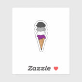 Asexual Ice Creme Aufkleber (Blatt)