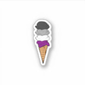 Asexual Ice Creme Aufkleber (Vorderseite)