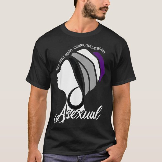 Asexual LGBTQ Ace Black Women Afro Melanin Prix F T-Shirt (Vorderseite)