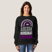 Asexual Nonbinary Awkward Asexual Pride Bohemian R Sweatshirt (Vorne ganz)