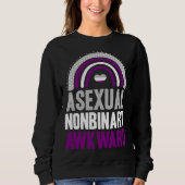 Asexual Nonbinary Awkward Asexual Pride Bohemian R Sweatshirt (Vorderseite)