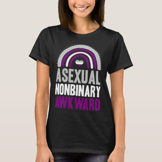 Asexual Nonbinary Awkward Asexual Pride Bohemian R T-Shirt (Vorderseite)