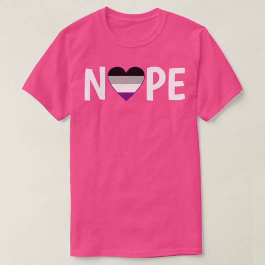 Asexual Nope Ace Asexuality LGBTIA T-Shirt (Design vorne)