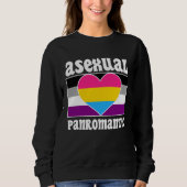 Asexual Panromantic Pride Flag Cute Ace Aesthetic Sweatshirt (Vorderseite)
