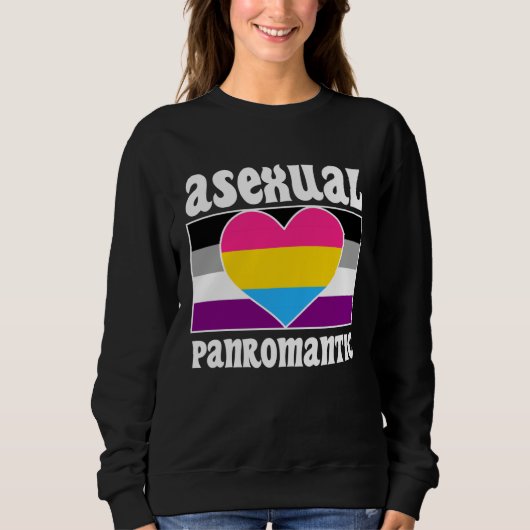 Asexual Panromantic Pride Flag Cute Ace Aesthetic Sweatshirt (Vorderseite)