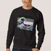 Asexual Pride Ace Flag Great Wave off Kanagawa Sub Sweatshirt (Vorderseite)
