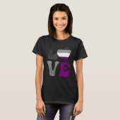 Asexual Pride Ace Flag LOVE Heart LGBTQ T-Shirt (Vorne ganz)