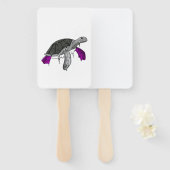 Asexual Pride Ace Flag Sea Turtle Subtle LGBTQ Fächer (Vorne und Hinten)