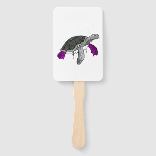 Asexual Pride Ace Flag Sea Turtle Subtle LGBTQ Fächer (Vorderseite)