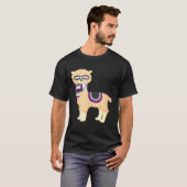 Asexual Pride Cool Llama mit Ace Pride T-Shirt (Vorne ganz)