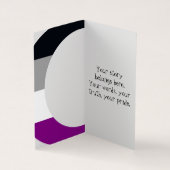 Asexual Pride Crescent Moons Greeting Card Visitenkarten (Innenseite)