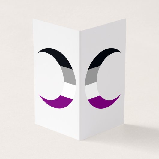 Asexual Pride Crescent Moons Greeting Card Visitenkarten (Vorderseite)