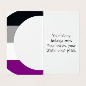 Asexual Pride Crescent Moons Greeting Card Visitenkarten (Innenseite Aufgefaltet)