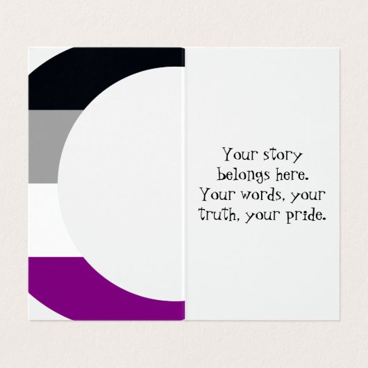 Asexual Pride Crescent Moons Greeting Card Visitenkarten (Innenseite Aufgefaltet)