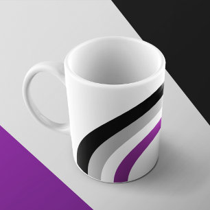 Asexual Pride Flag Rainbow Monogram Coffee Mug Kaffeetasse
