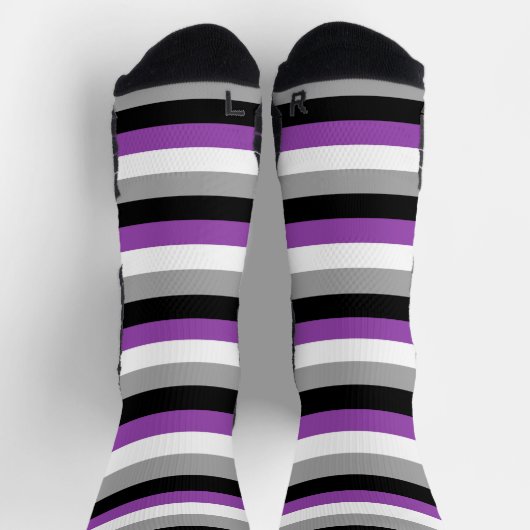 Asexual PRIDE Flag Socks Socken (Oben)