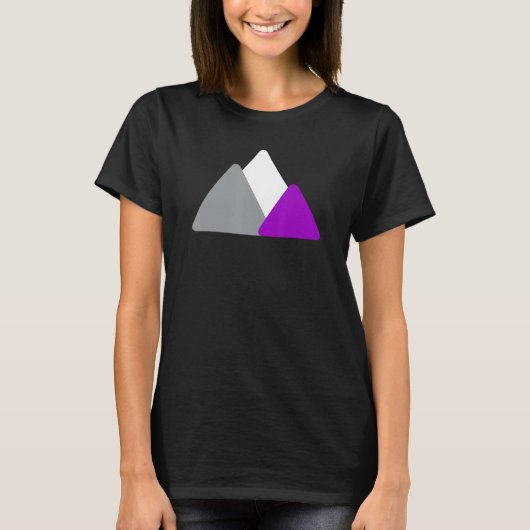 Asexual Pride Mountain Minimalist Ace LGBTQ Asexua T-Shirt (Vorderseite)