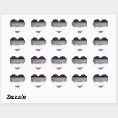 Asexual Pride Paint Herz-Aufkleber (Blatt)