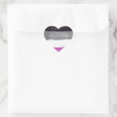 Asexual Pride Paint Herz-Aufkleber (Tasche)