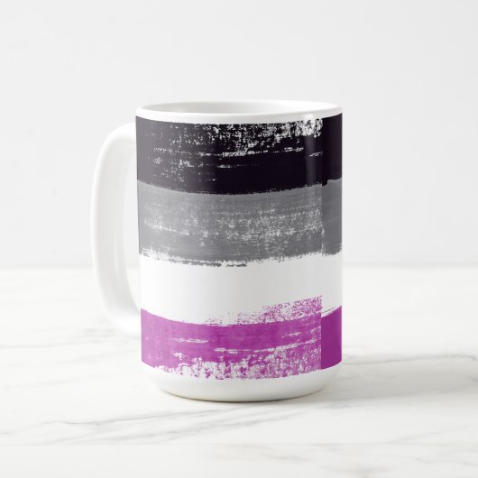 Asexual Pride Paint Kaffeetasse (Vorderseite Links)