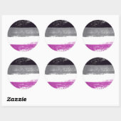 Asexual Pride Paint Runder Aufkleber (Blatt)