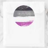 Asexual Pride Paint Runder Aufkleber (Tasche)