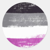 Asexual Pride Paint Runder Aufkleber (Vorderseite)