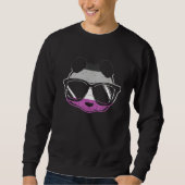 Asexual Pride Panda Asexual Flag Sonnenbrille Ace Sweatshirt (Vorderseite)