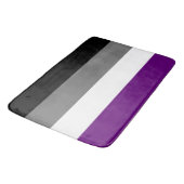 Asexual Pride Rainbow {{ Ace | Demi | Grau }}} Badematte (Schrägansicht)