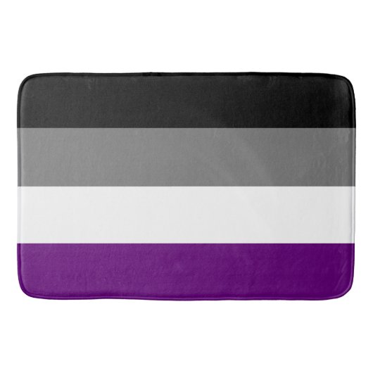 Asexual Pride Rainbow {{ Ace | Demi | Grau }}} Badematte (Vorderseite)