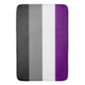 Asexual Pride Rainbow {{ Ace | Demi | Grau }}} Badematte (Vorderseite Vertikal)