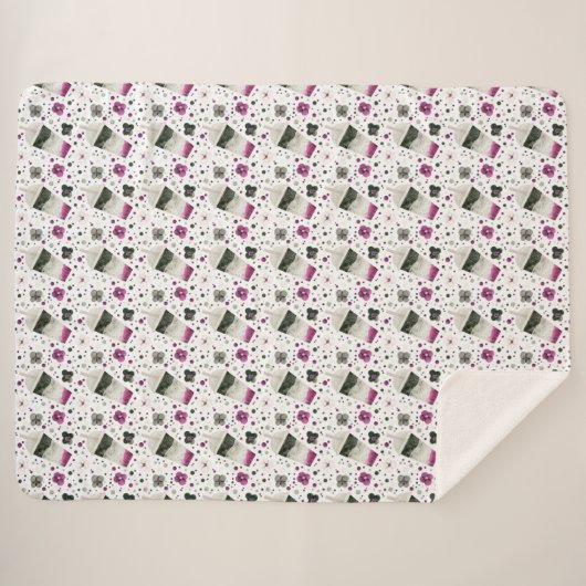 Asexual Pride Sherpa Blanket Sherpadecke (Vorderseite (Horizontal))