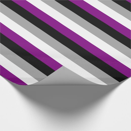ASEXUAL PRIDE STRIPES DESIGN -.pnng Geschenkpapier (Ecke)