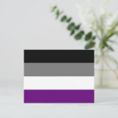 Asexual Prilag Flag {{ Ace | Demi | Grau }}} Postkarte (Stehend Vorderseite)