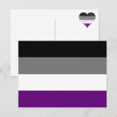 Asexual Prilag Flag {{ Ace | Demi | Grau }}} Postkarte (Vorne/Hinten)