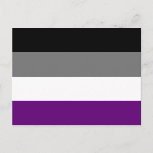 Asexual Prilag Flag {{ Ace | Demi | Grau }}} Postkarte (Vorderseite)