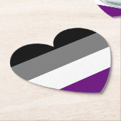 Asexual Prius Regenbogenherz ~ Ace | Demi | Grau Untersetzer (angewinkelt)