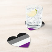 Asexual Prius Regenbogenherz ~ Ace | Demi | Grau Untersetzer (Vor Ort)