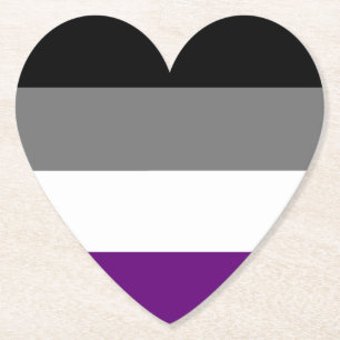 Asexual Prius Regenbogenherz ~ Ace   Demi   Grau Untersetzer