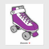 Asexual Prix Skaten Lila Retro Roller Skate Aufkleber (Blatt)