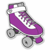 Asexual Prix Skaten Lila Retro Roller Skate Aufkleber (Vorderseite)