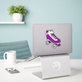 Asexual Prix Skaten Lila Retro Roller Skate Aufkleber (Laptop auf Schreibtisch)